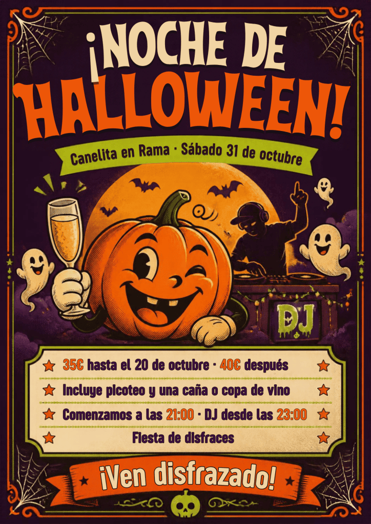 ¡Fiesta Halloween Canelita!